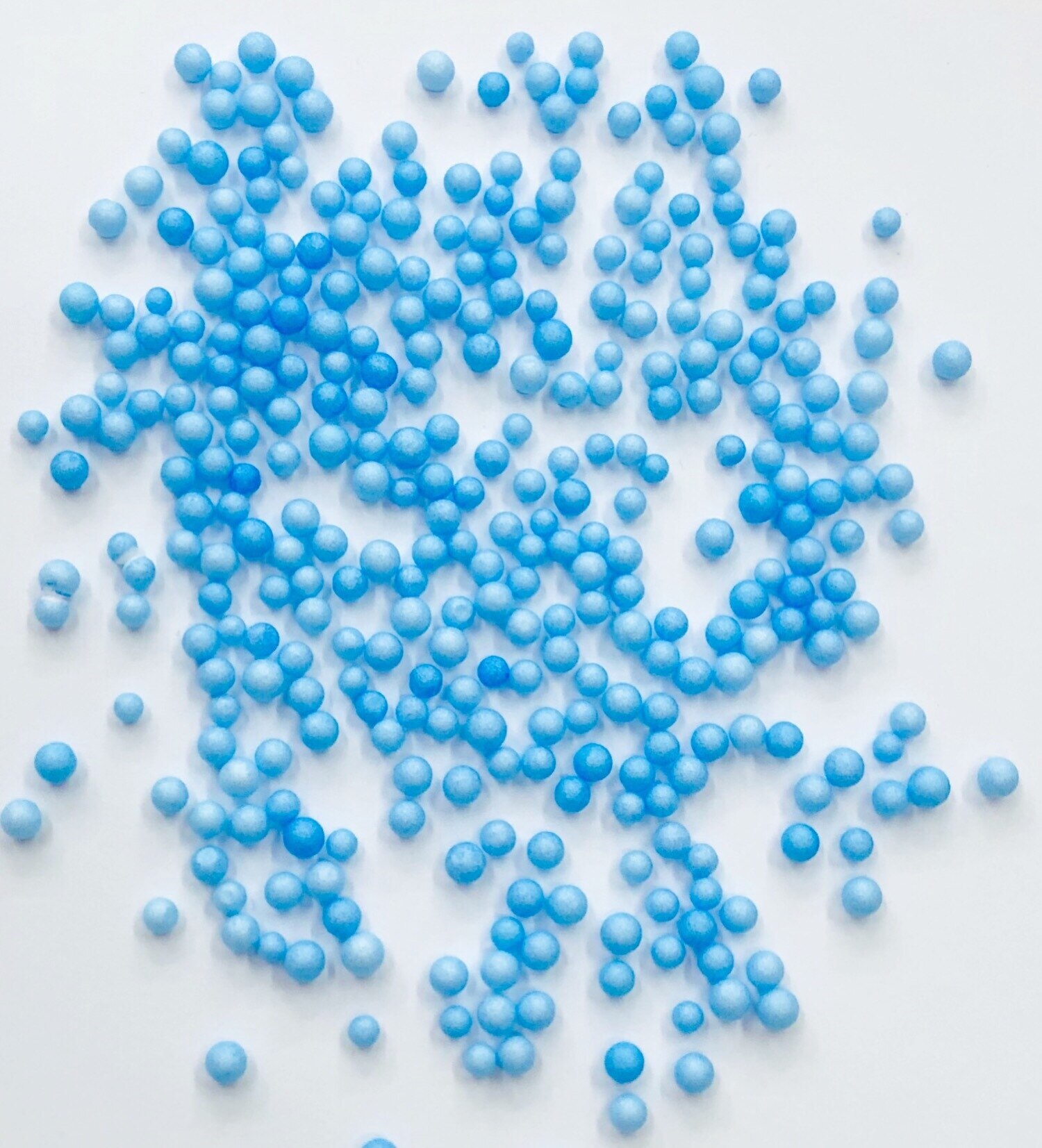 1pack Polystyrene Styrofoam Balls Bottle DIY Snow Mud Particles Accessories Slime Balls Small Tiny Foam Beads For Foam Filler: sky-blue