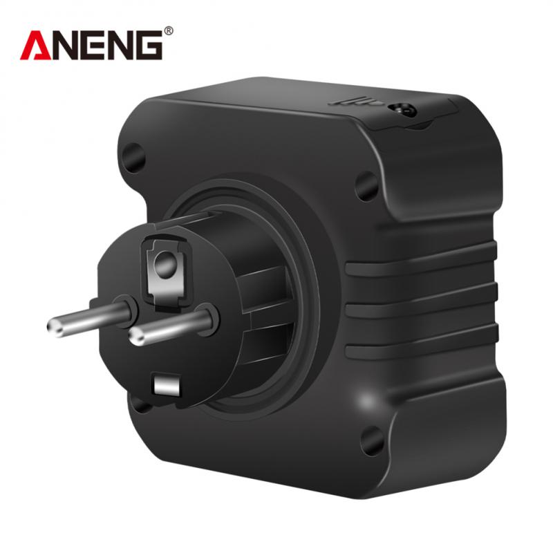 ANENG AC10 Socket Tester US/EU Plug Detector Zero Line Plug Polarity Phase Check Phase Detector Plug Multimeter Digital Tester: EU Plug