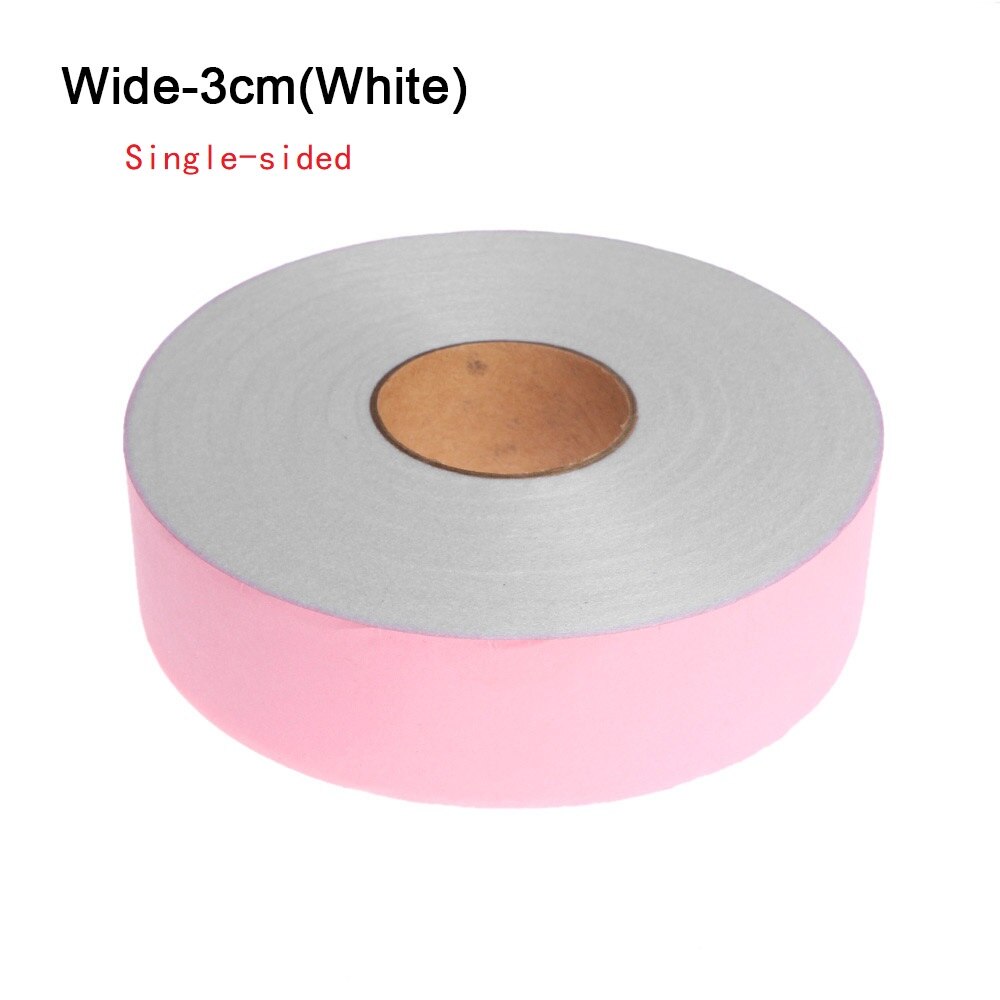 50/100M Black & White Wonder Web Iron On Hemming Tape Double Faced Adhesive Fabric Roll Clothes Sewing Turn Up Hem DIY Craft: 3cm-100m(White)