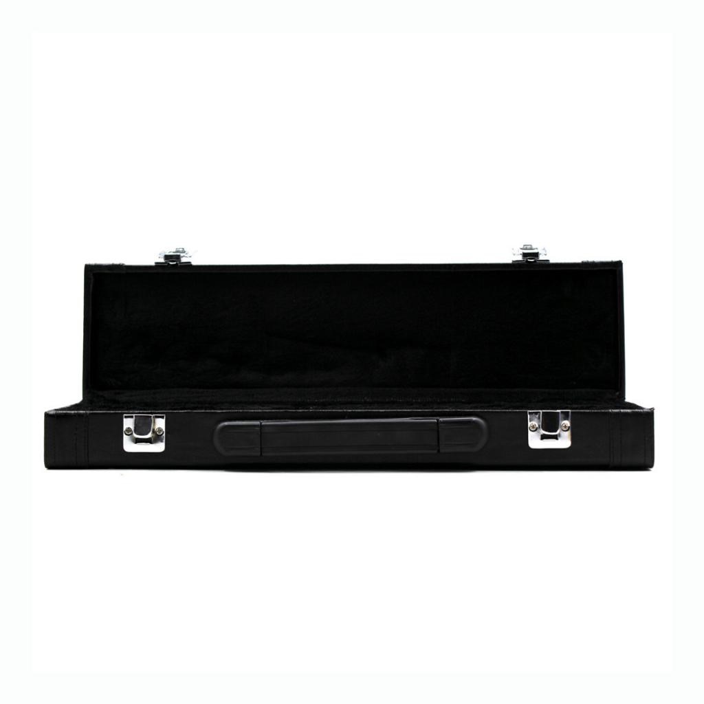 Luxury Hard Case Synthetic Leather Piccolo Case Flute Box With Handle - Black