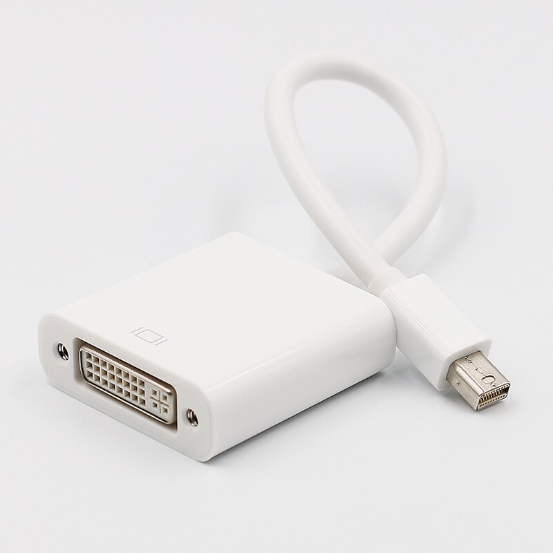 Mini dp till dvi adapter hane till hona thunderbolt mini display port displayport  v1.2 to dvi kontakt för macbook/pro/air