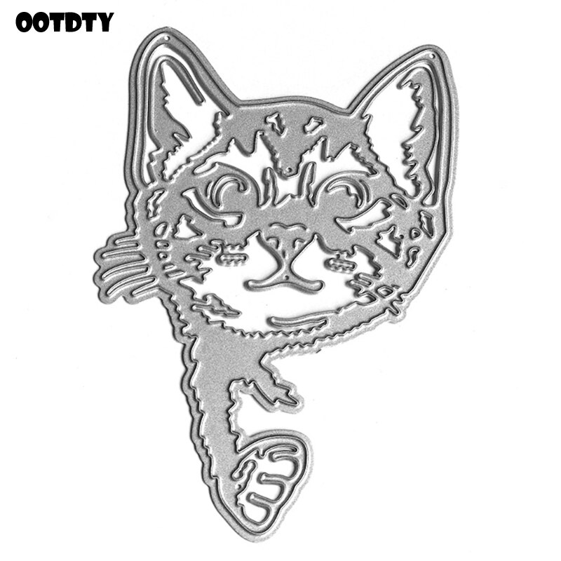 Lying Cat Metal Cutting Dies Stencil Scrapbooking DIY Album Stamp Paper Card Embossing Decor Craft Dies for: 28