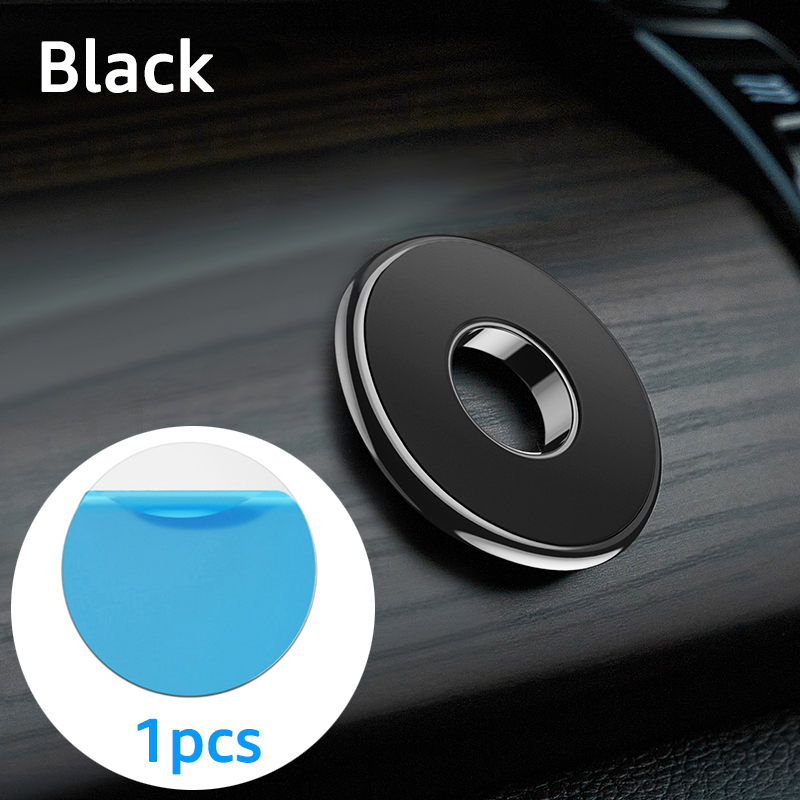 Universele Magnetische Auto Telefoon Houder Stand Ronde Magneet Auto Mount Beugel Gps Smartphone Mobiele Ondersteuning In Auto Beugel Voor Muur: Black