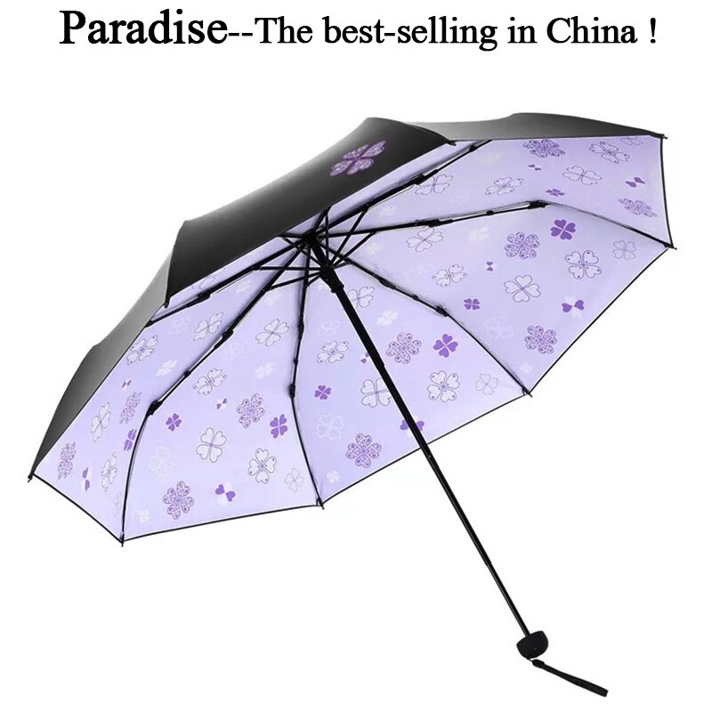 Vouwen Bloem Paraplu Vrouwelijke Chinese Art Sakura Paraplu Regen Vrouwen Winddicht Mode Uv Meisje Parasol