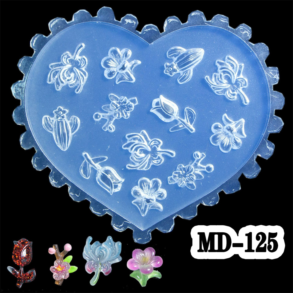 Moule en silicone 3D pour la décoration de manucure, outils de modèle de manucure bricolage, mise en place, nouveautés juillet, 2024: Black