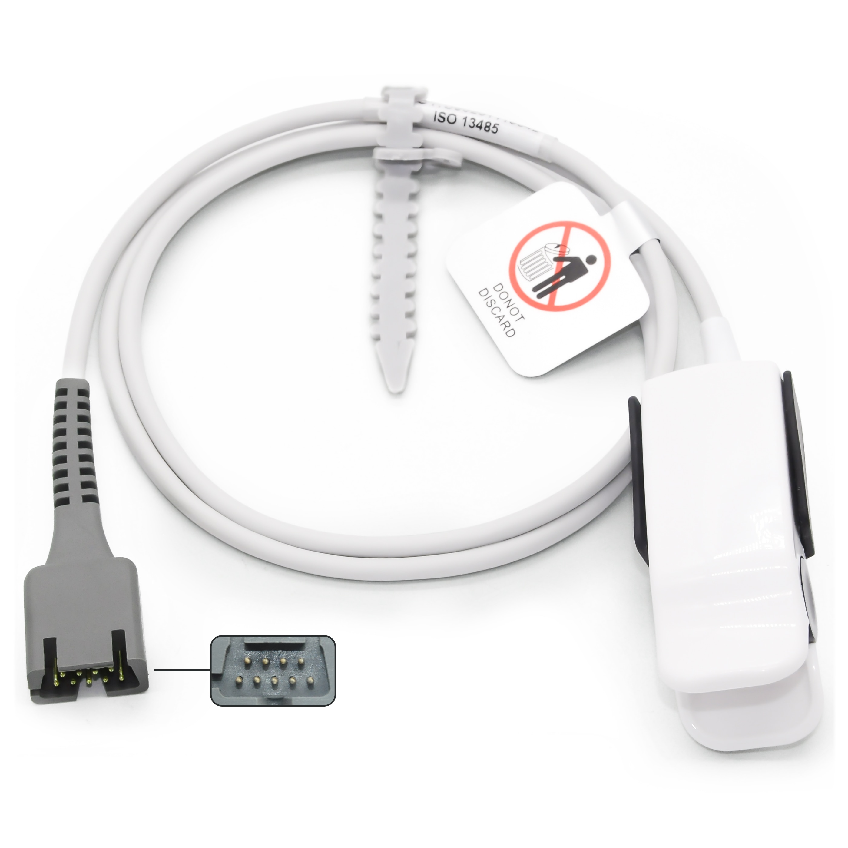 thumbnail interactive-video image 1 of Masimo 9-Pin Oximax Spo2 Adult Finger Clip Sensor – For Radical7 & Radical8 (P3115G) 1 of 4