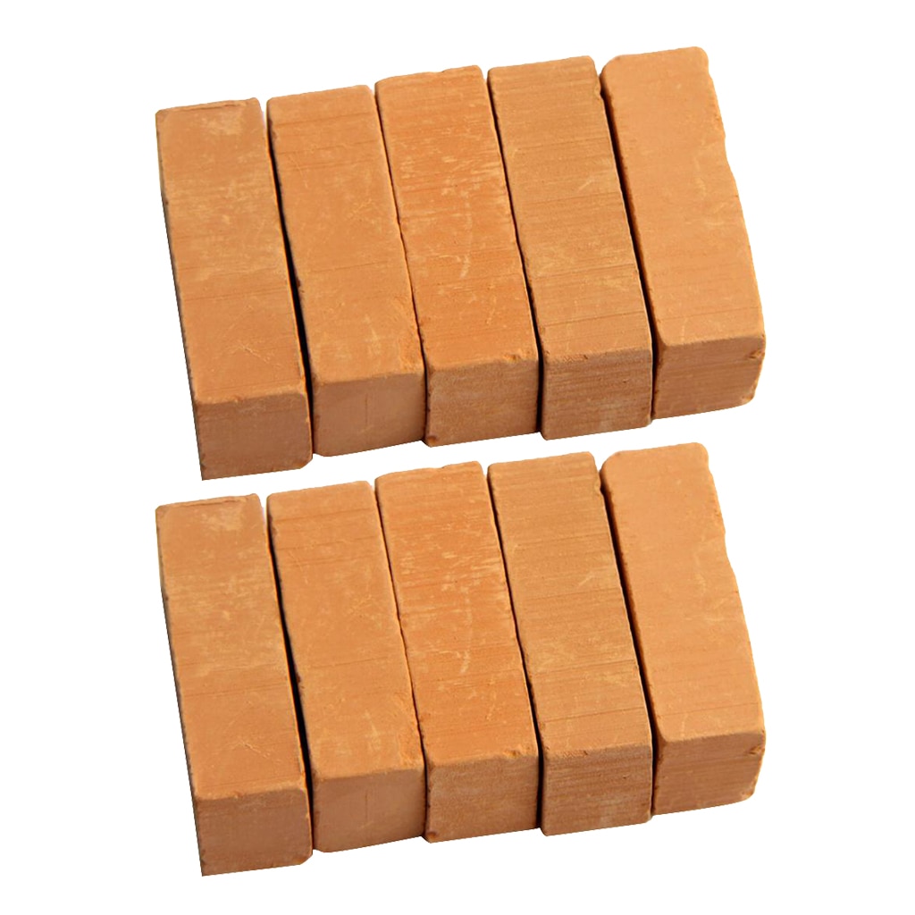 10pcs Simulation Porcelain Brick Model Red For Architecture Building Decors
