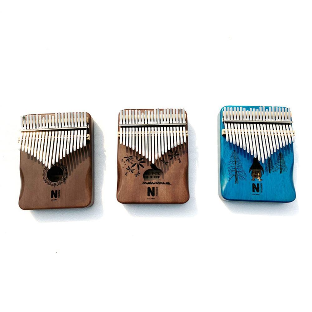 Kit d&#39;accessoires pour Piano à pouces Kalimba à doigts en acajou, 21 tons, 1 ensemble