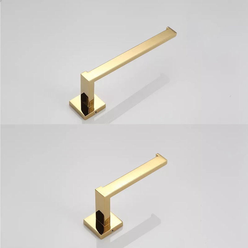 Gepolijste Gouden Badkamer Hardware Set Accessoires Haak Handdoek Bar Toiletpapier Houder Handdoek Ring Badhanddoek Houder Badkamer Set