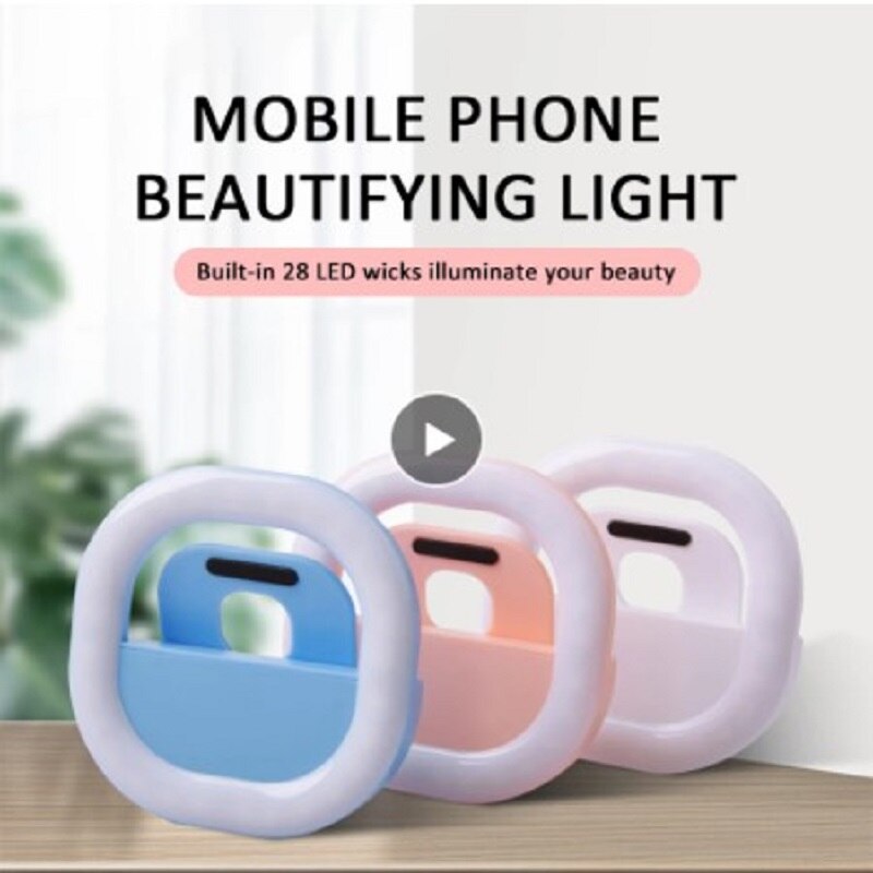 Mobile Phone Fill Light LED Light Ring Flash Fill Clip Camera For Phones Laptops Tablets 28 Led Beads Evenly Distributed Soft