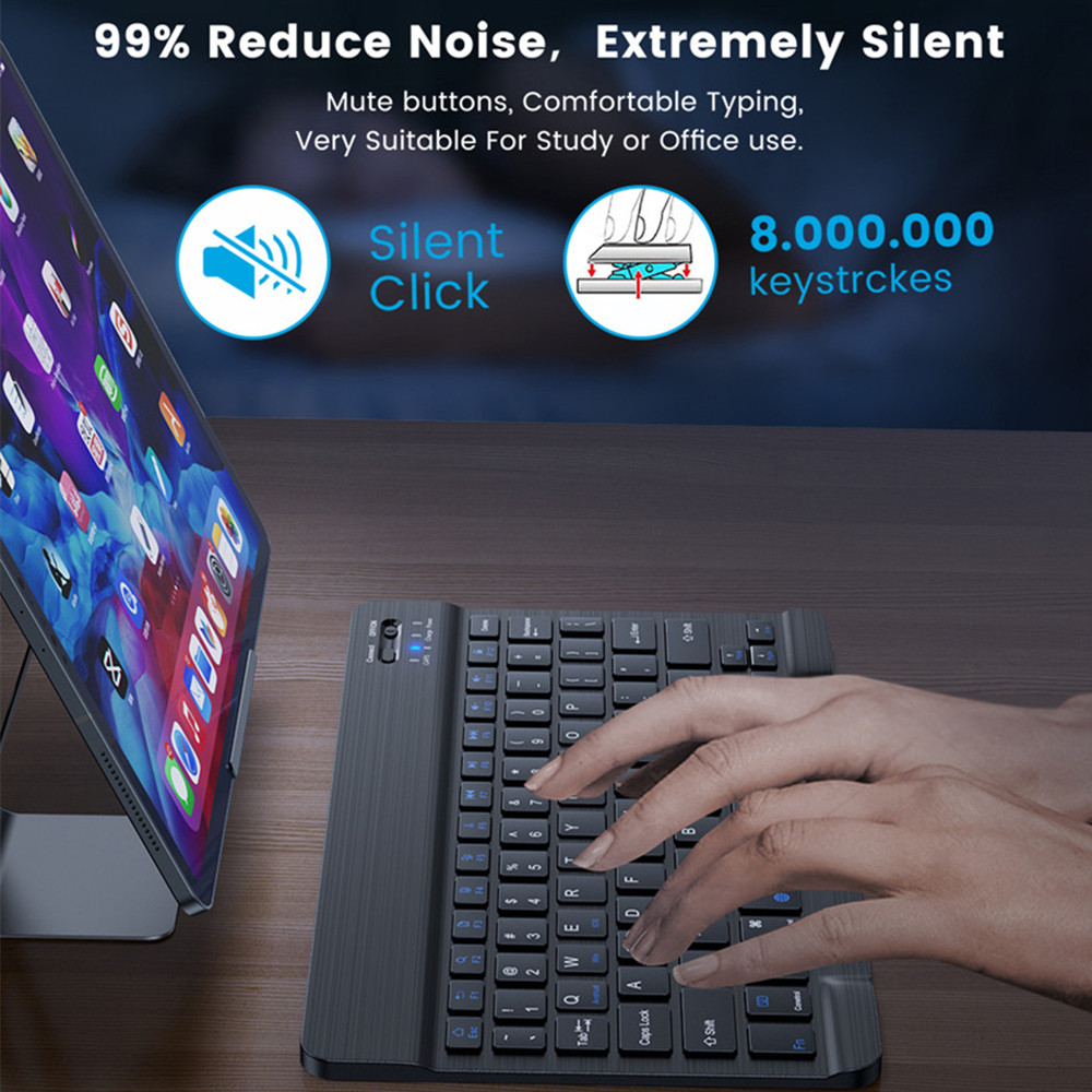 Bluetooth Drahtlose Tastatur Maus Für IOS Android Windows Tablet Für iPad Air Mini Pro Spanisch Koreanische Portugal Russische Tastatur
