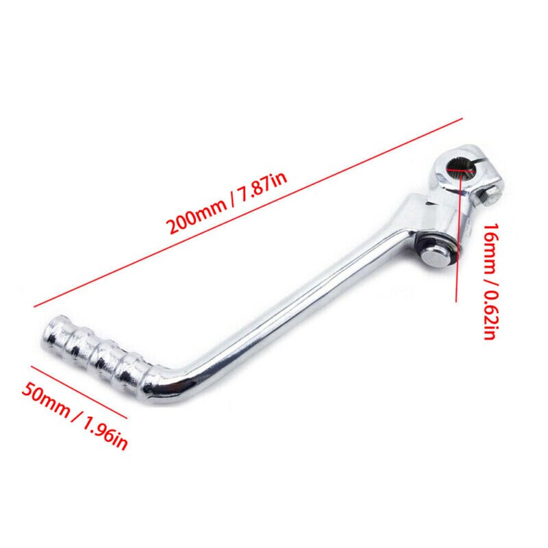 Motorcykel kickstarterpedal til kawasaki ke kl klx kx kdx  kz 125 175 200 50cc-160cc universal kromstarterhåndtag