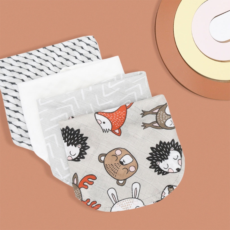 Mousseline Bandana Kwijlen Slabbetjes Voor Baby Meisjes &amp; Jongens Unisex Kinderziektes Bib Sjaal Bib Nordic Afternoon/Kasteel/Retro keer/Rainbo
