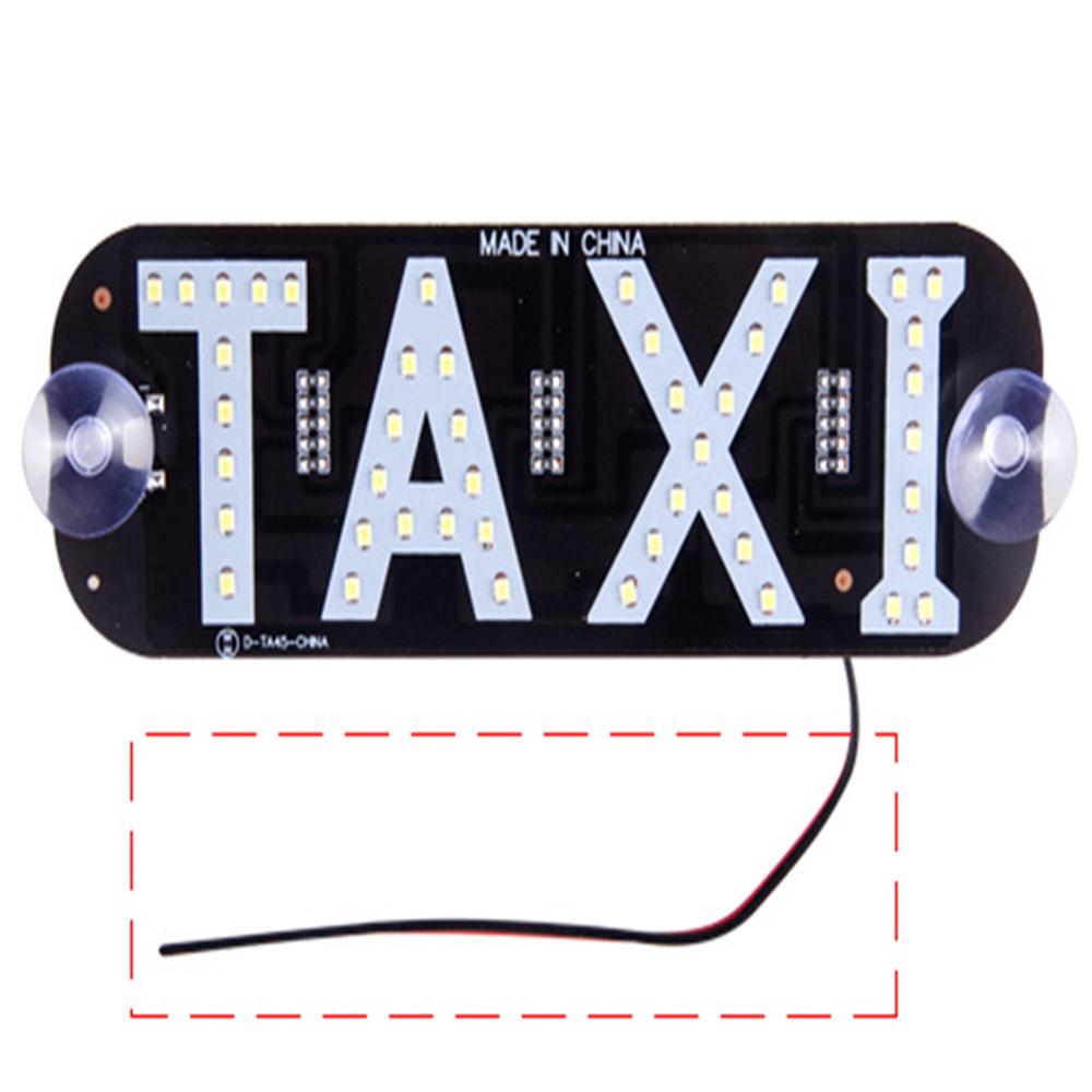 Avacom 1Pcs Led Taxi Display Signaal Indicator 12V Led Cab Top Teken Voorruit Lamp Voor Kia/ lada/Hyundai/Renault/Ford/Vw: Red / With Connect Wire