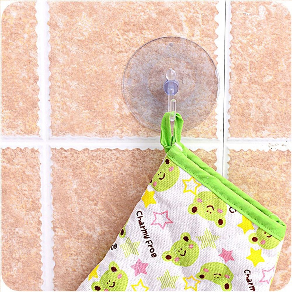 5 pièces/ensemble Transparent 100% caoutchouc verre fenêtre mur crochets cintre forte ventouse ventouses cuisine salle de bain pour petites marchandises