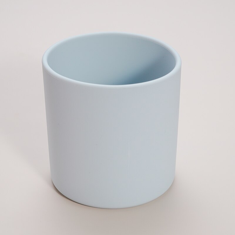 Baby Silicone Lekvrij Snack Cup Peuter Draagbare Voedsel Opbergdoos Baby Leren Drinkwater Cup Bpa Gratis Siliconen: 006 grey blue