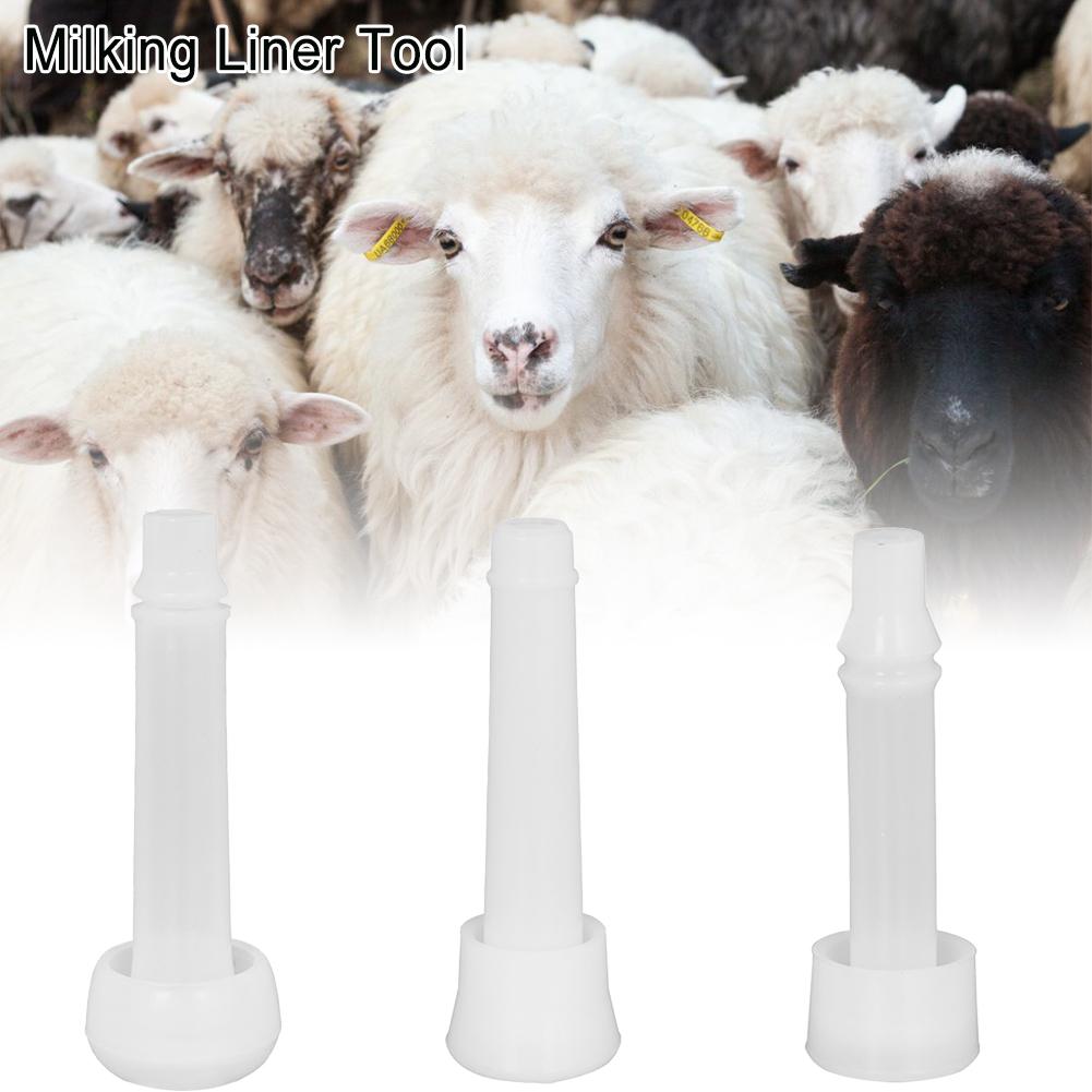 4 Uds. Forros de ordeño de silicona blanca para máquina de ordeño de ovejas herramientas de accesorios DIY para piezas de cabra vaca Kit de granja