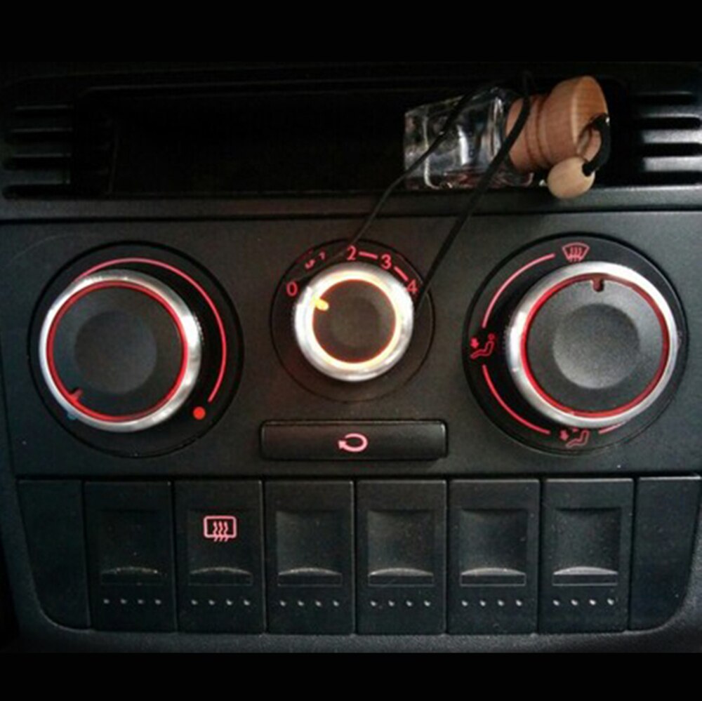 Car styling,Aluminum alloy air conditioning knob AC Knob for Volkswagen VW GOLF 4 passat B5 Bora , Auto parts ,3pcs/set