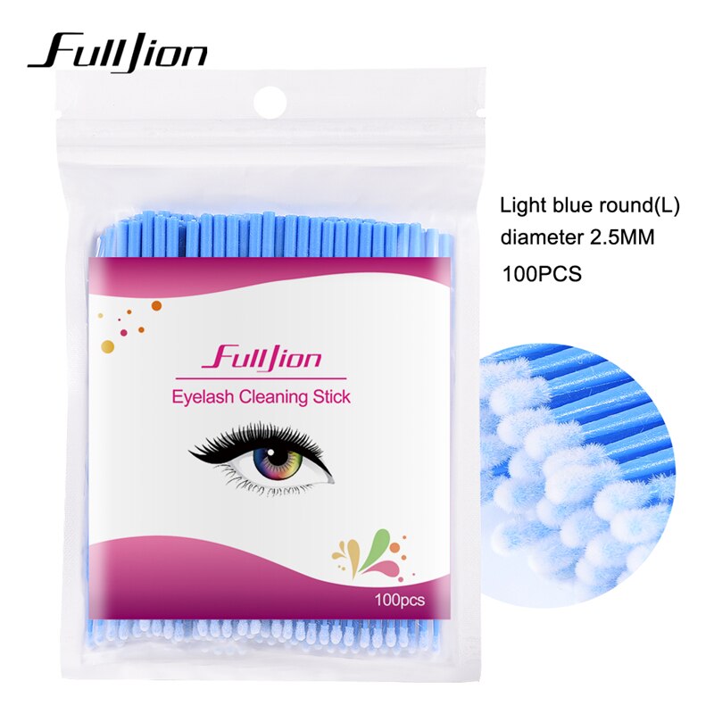 FULLJION 100 stks/zak enten wimper staafwisser speciale wattenstaafje tip lash remover schoonmaken wattenstaafje tattoo wattenstaafje: 07