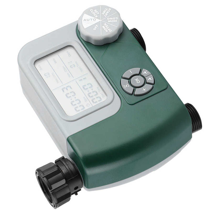 House Cleaning Tools Dual Outlet Timer Irrigation System Controller Intelligent Large Display Watering Controller Window