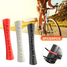 6/8pcs Anti-rubbing Bicycle Cable Protector Bicycle Brake Shift Cable Guard Anti-Friction Bike Frame Protector Tubes Cable Cover