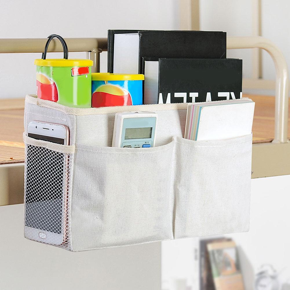 Hanging storage bag Bedside Storage Organizer Dormitory Phone Book Magazine waterproof Storage Bag Holder with Hook Bed Pocket