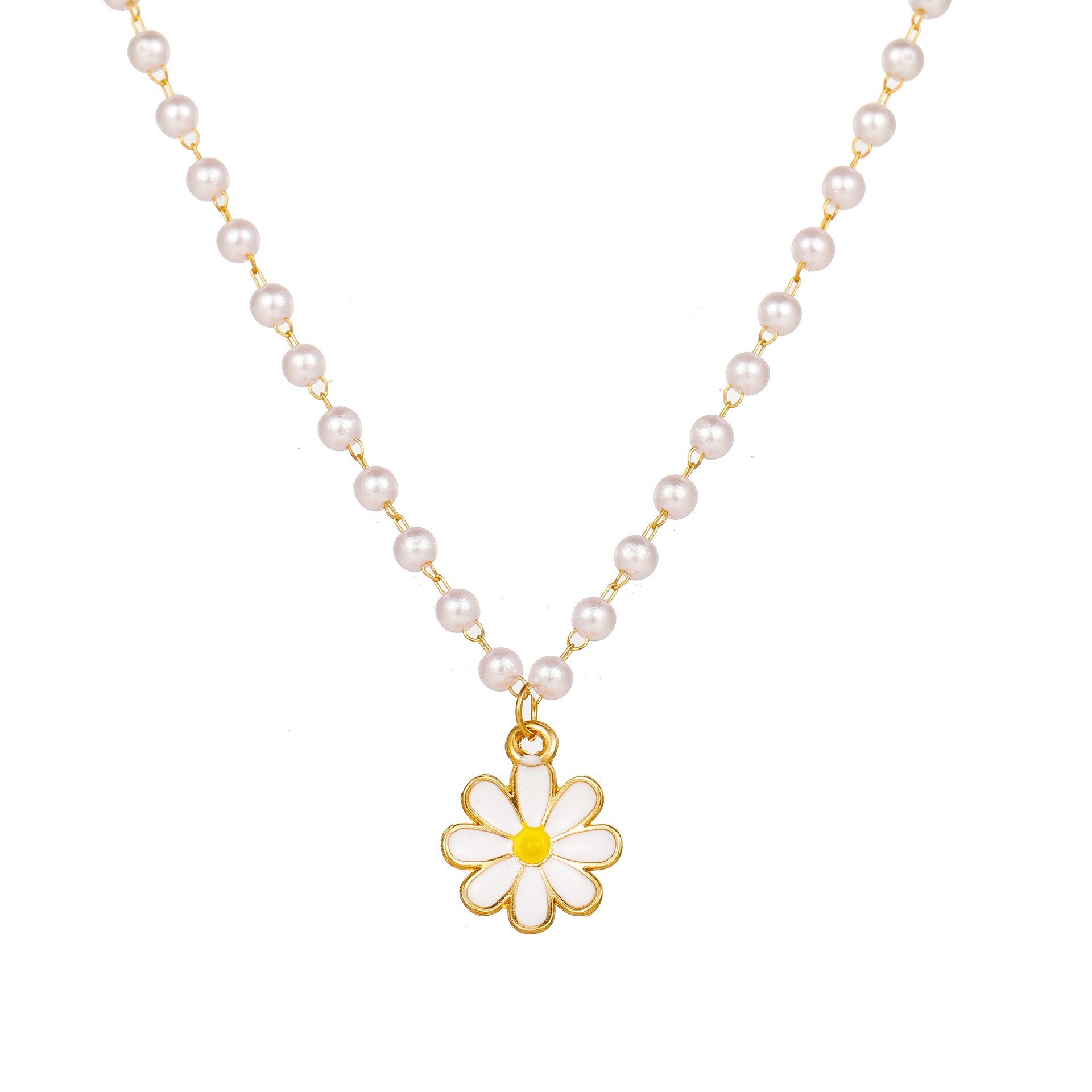 Nowe koreańskie piękne kwiaty Daisy kolorowe zroszony urok komunikat krótki Choker naszyjnik dla kobiet biżuteria wakacje: SP1369-5-1