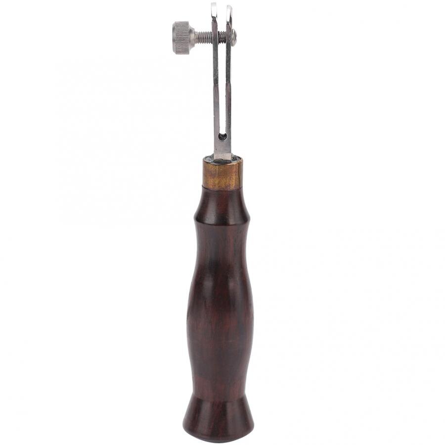 Mango de ébano ajustable de acero inoxidable, borde de goma, prensa Artesanal de cuero, herramienta DIY de borde, goma de borrar, herramienta Artesanal de cuero