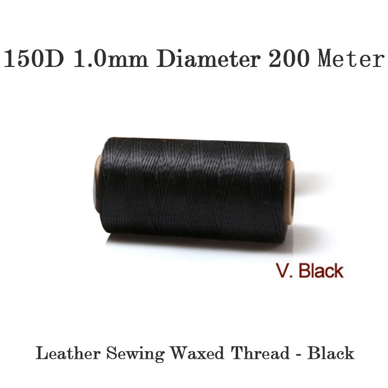 Stitcher Sewing Awl Hand Stitcher Repair Tool Kit Leather and Heavy Fabrics Stitching Belt Strips Shoemaker Tools: Black thread