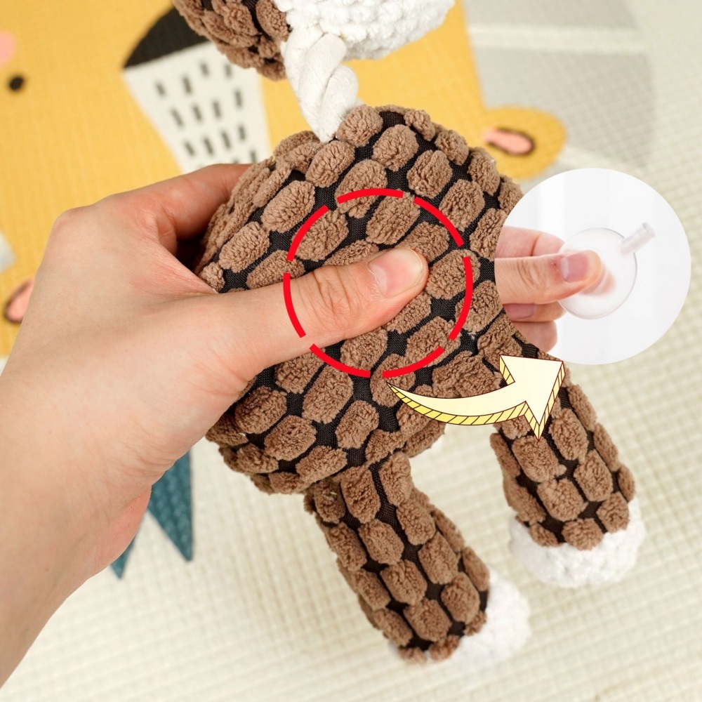 Brinquedo de pelúcia para cachorro, burro de pelúcia, brinquedo para cães de estimação, resistente à mordida, brinquedo com casca bb, brinquedos estridentes para cães, produtos para animais de estimação, acessórios para cães