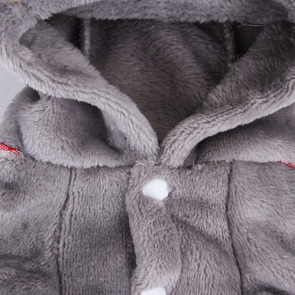 Pet Autumn Winter Flannel Four Legs Costume for Small Medium Dogs Puppy Warm Thickened Hoodie Coat Grey Koala Dogs Clothing