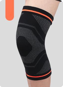 1 pc sport kniebeschermers, gebreide warme fitness meniscus patellabeschermers basketbal voetbal hardloopleggings kniebeschermers: Oranje / Xl