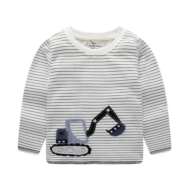 T-Shirt manches longues garçon | Vêtements style dinosaure, en coton, pour enfants