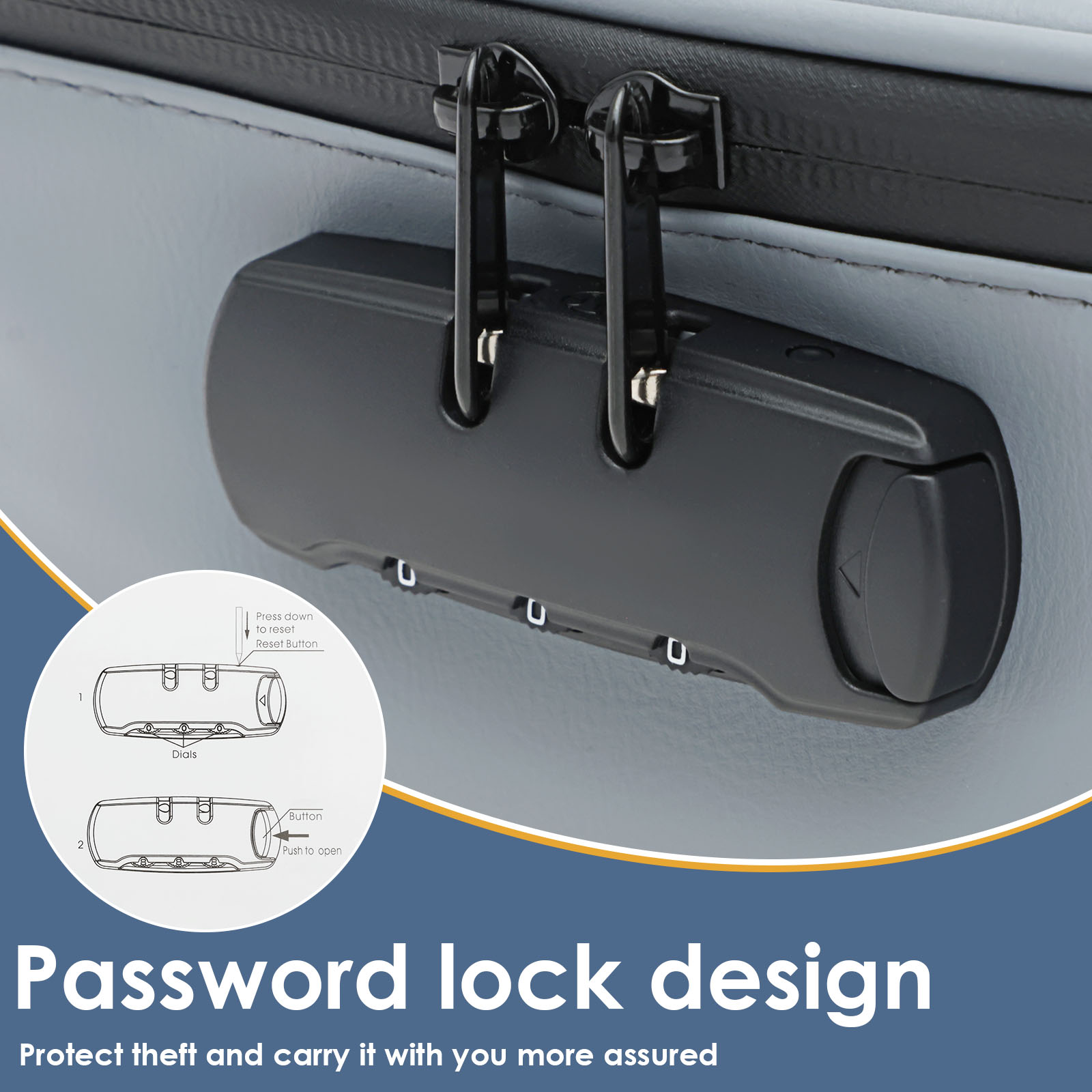 Afsluitbare opslag Speelgoedtas Waterdichte draagbare slijtvaste doos PU Elektronica Organizer Pouch Reisaccessoires te sorteren