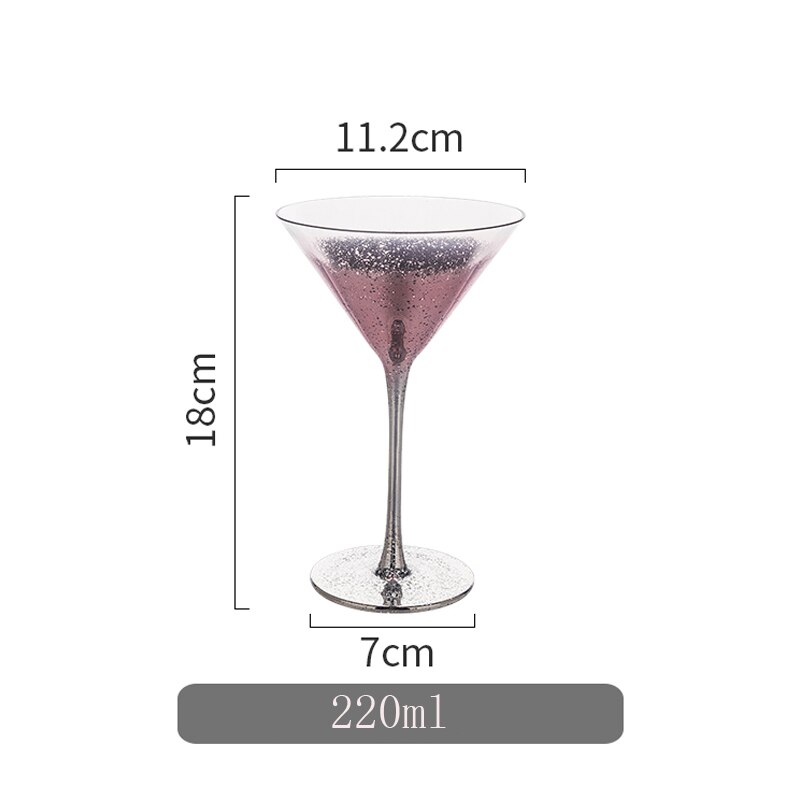 sin plomo cristal cielo estrellado copa de vino copa de cóctel en casa copa de champán copa de personalidad: M06 Rose gold