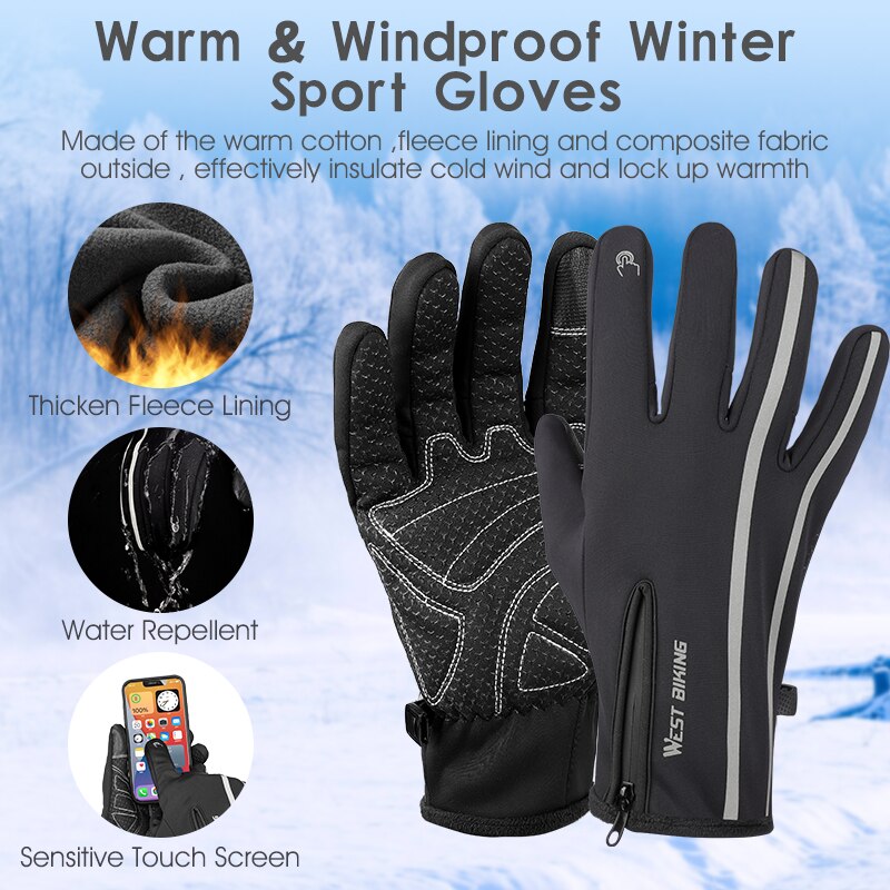 Winter Warm Handschoenen Outdoor Waterdichte Touch Screen Fleece Handschoenen Accu Auto Motorhandschoenen