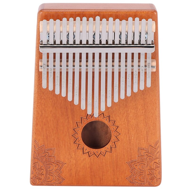 17 sleutels met mahoniehouten tas, hamer en muziekboek, perfect voor muziekliefhebbers, beginners en exotische