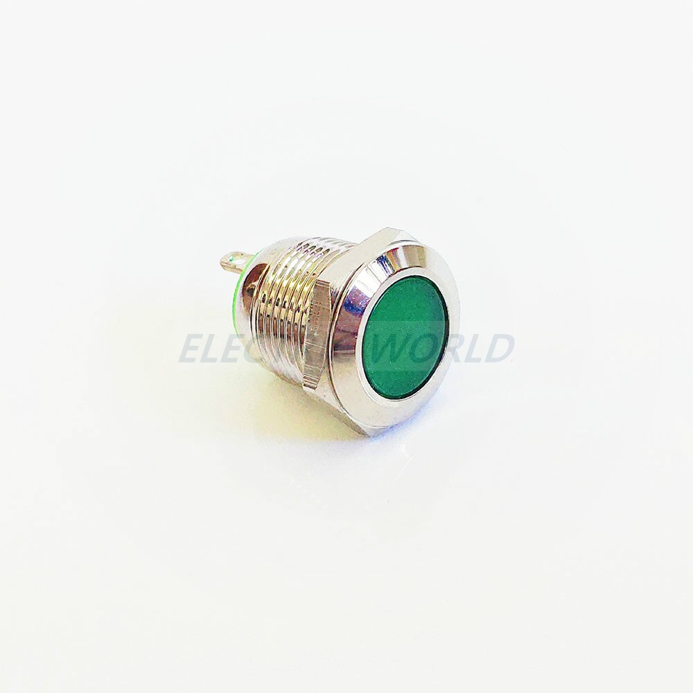 19mm waterproof Signal indicator lamp LED Metal Indicator light LIGHT 5V 12V 24V 220V pin type connector light for motor bike