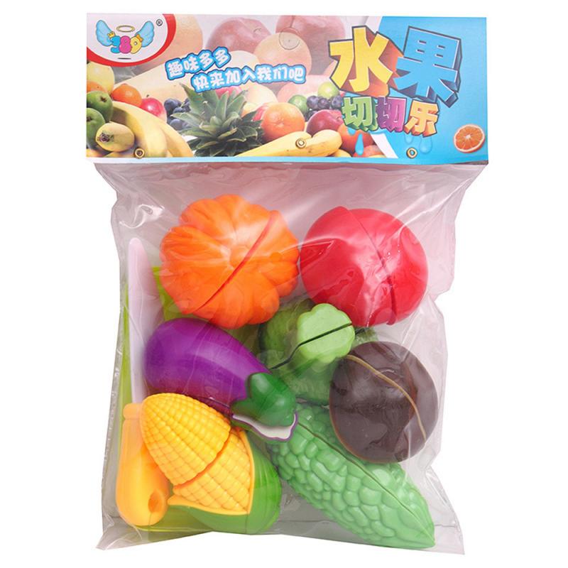 Plastic House Cutting Toy Baby Kids Fruit Vegetable Simulation Food Kitchen Pretend Play Safe Educational Toys Girls: 08