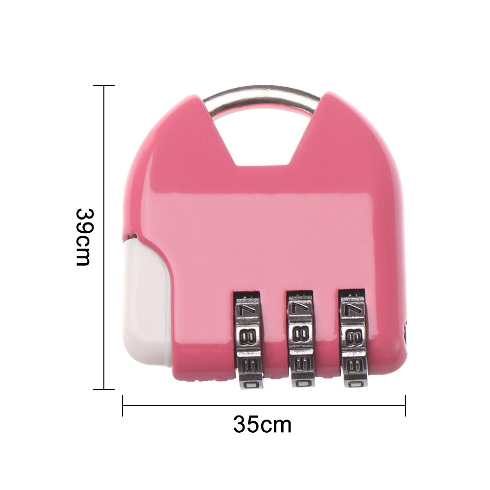 1Pc Mini 3 Dial Digit Number Code Password Lock Combination Code Travel Suitcase Luggage Diary Protector Metal Safe Lock