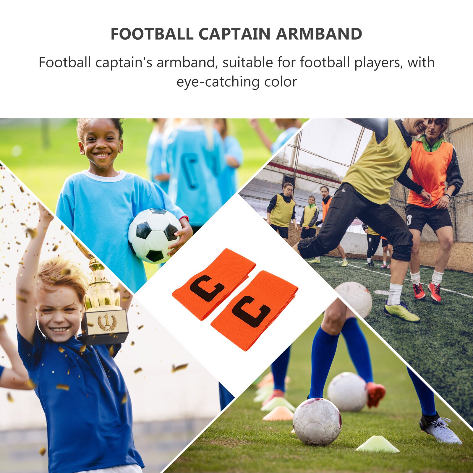 2PCS Football Captains Armbands Team Leader Arm Bands for Football Match