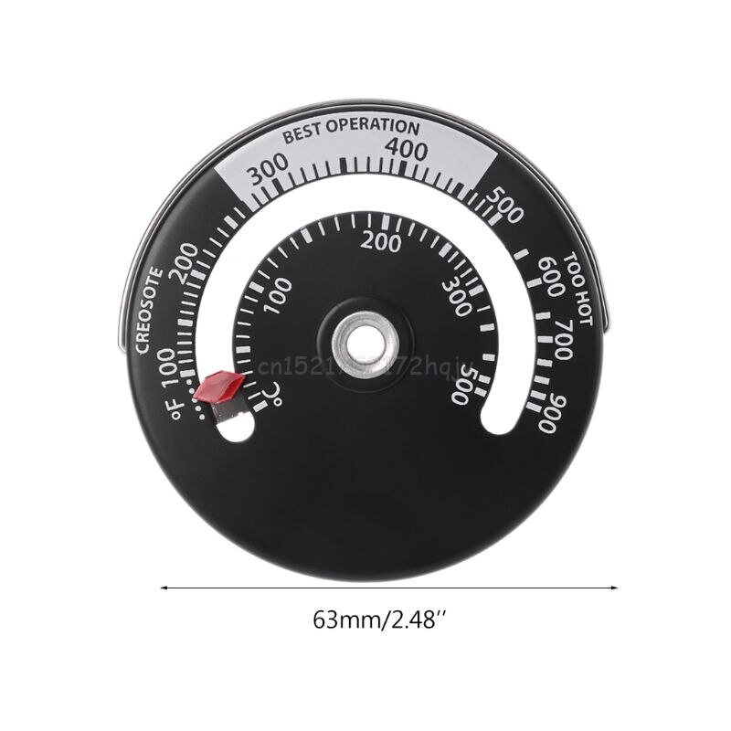 Kachelpijpthermometer houtkachel pelletkachel verbrandingsindicator verwarmingstemperatuurmeter houtkachel kachelpijpventilator thermometer  d05