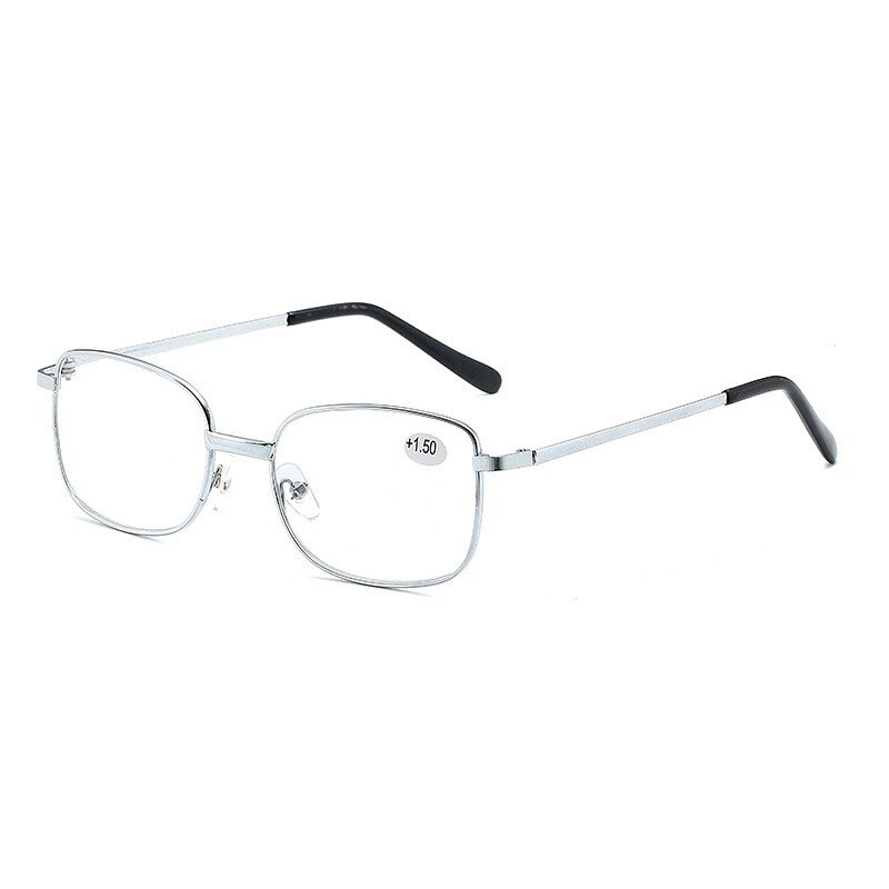 Ahora Metal Reading Glasses Ultralight Business Presbyopic Eyeglasses Hyperopia Eyewear Unisex0+1.0+1.5+2.0+2.5...+4.0: +200 / SILVER