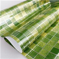 45 x 200cm mozaïek 5 kleuren aluminiumfolie zelfklevend anti-olie behang voor keuken hoge temperatuurbestendig: Groente