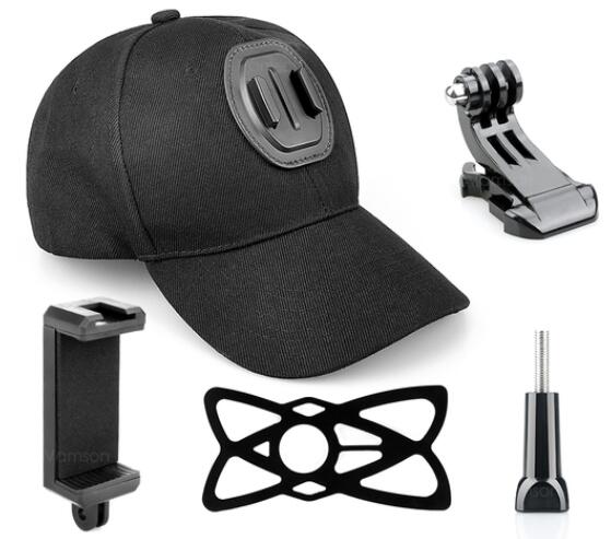 Gorra de lona ajustable para el sol para Gopro Hero 12 11 10 9 8 7 6 5 insta360 x3 cámara de acción Yi 4K DJI OSMO cámara de acción deportiva
