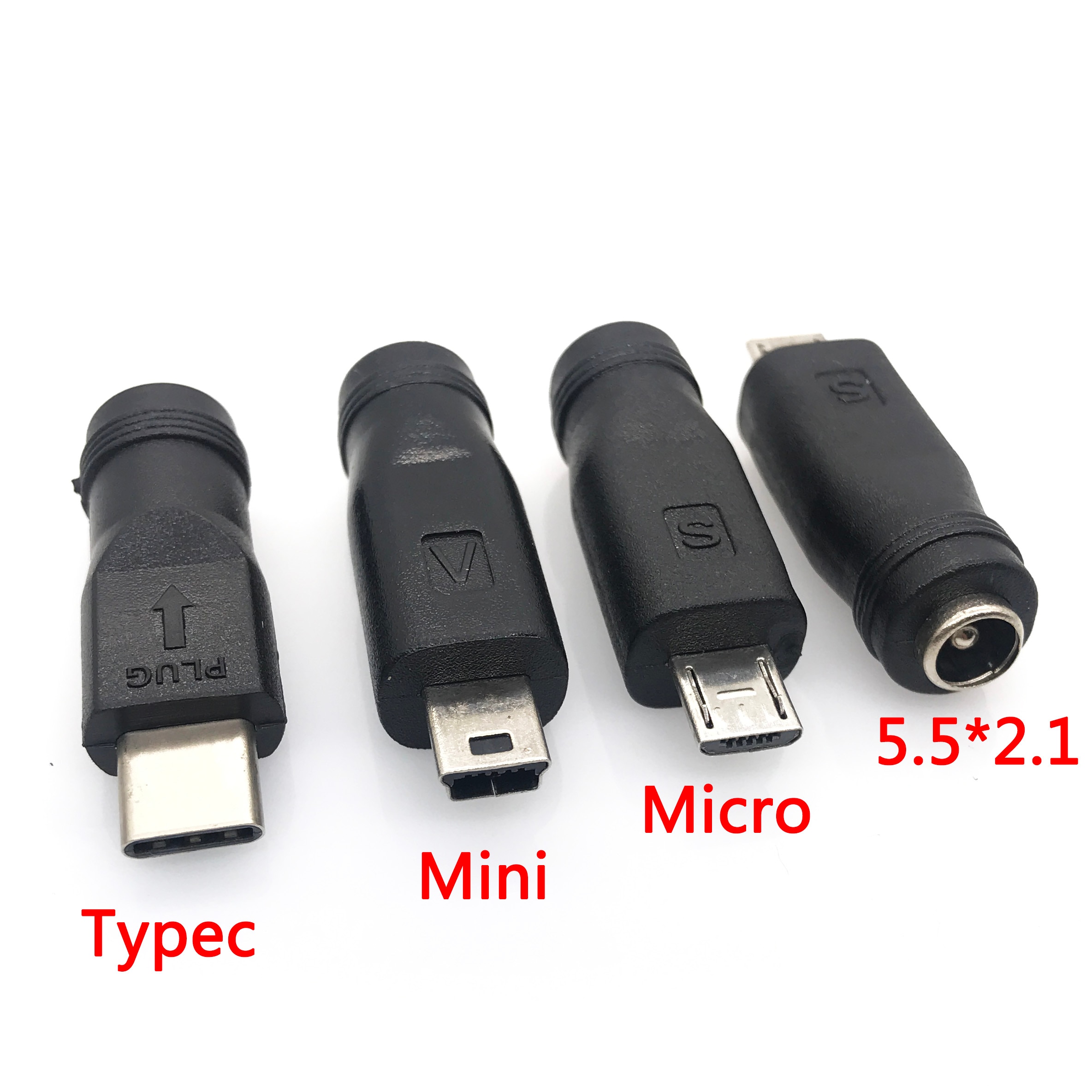1Stck 5V DC 5,5*2,1mm Energie Jack USB 3,1 Typ C USB-C Typ-c 5,5mm * 2,1mm Mini USB & Mikro USB DC Energie Stecker Adapter