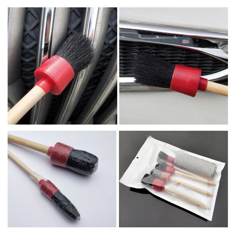 Detallado de coches cepillo de lavado cepillos para la limpieza Interior del coche rueda Gap rines tablero embellecedor de rejilla de ventilación herramientas de lavado