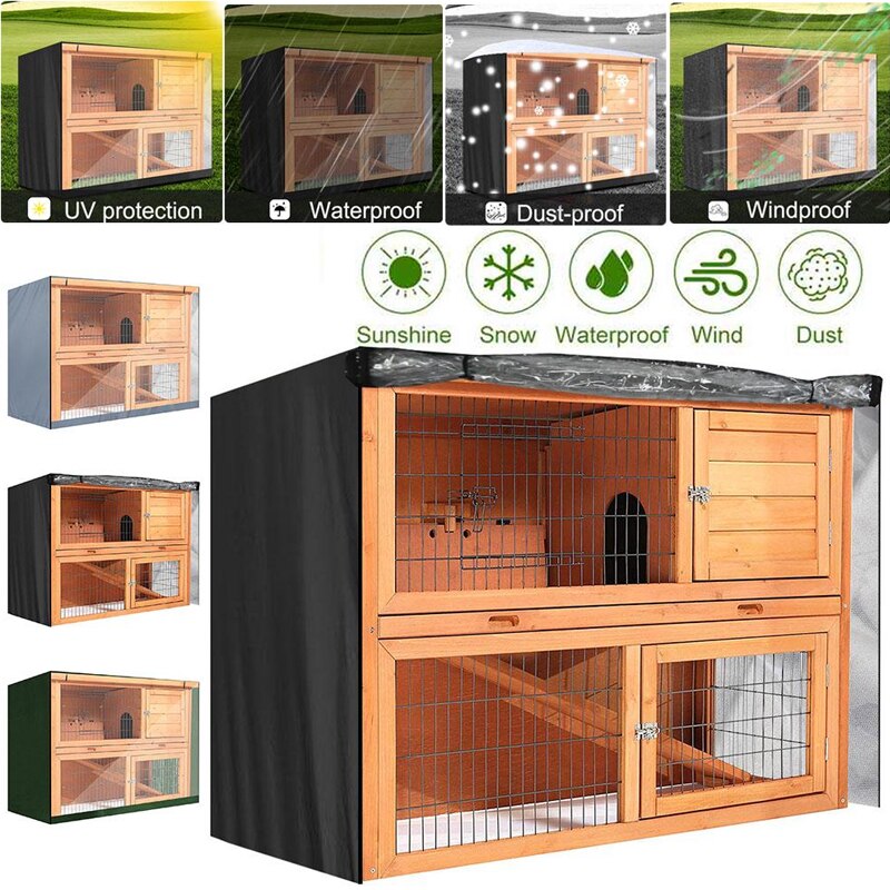 4FT Konijnenhok Cover Farm Animal Kooi Winddicht Cover Pet Bunny Kooi Stofkap Waterdichte Stofkap Eenvoudige Reiniging