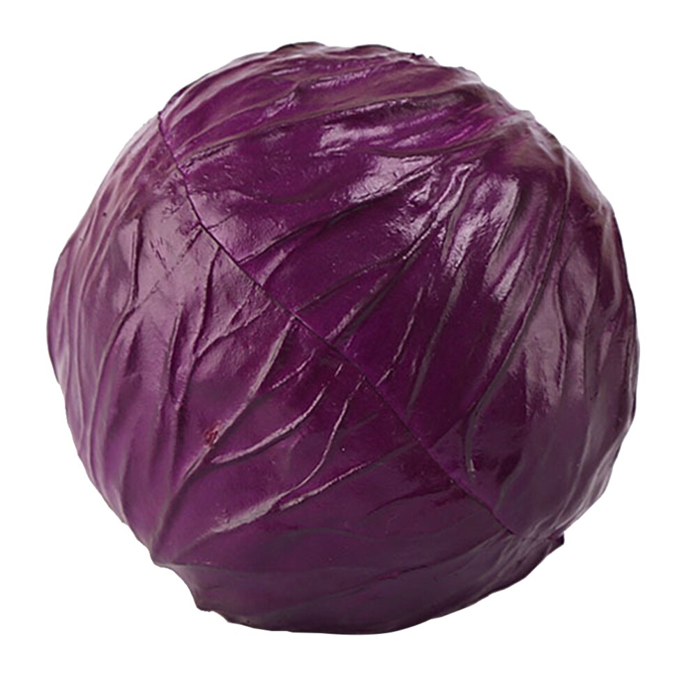 Artificial Cabbage for Home Simulation Vegetable Long Eggplant Pepper Chili Model Restaurant Window Display Photography Props: Purple  Cabbage