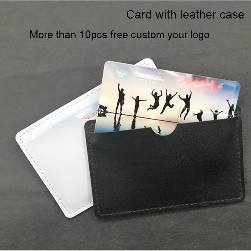 white credit card usb sticks custom photo print company logo name 4-32GB usb 3.0 flash pen drive (over 10pcs free logo): 16GB / With leather case3.0